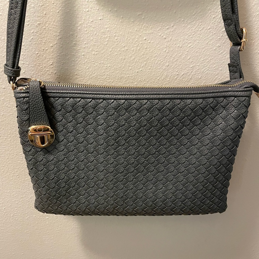 Beautiful grey leather purse